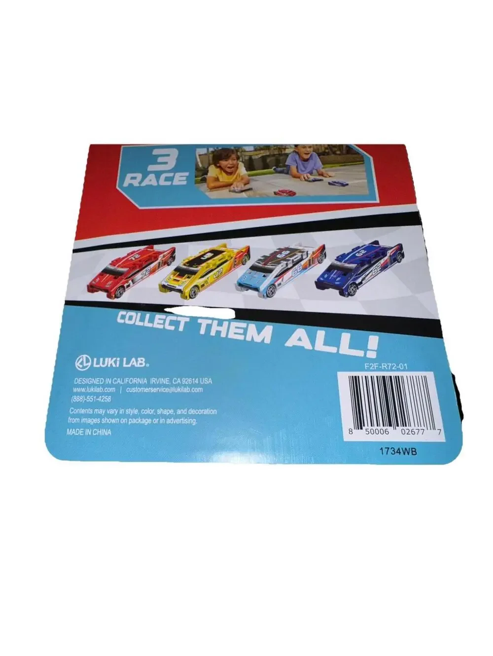 LUKI LAB THE ORIGINAL FLAT2FAST CARD RACERS BLUE #62 F2F-B62-01